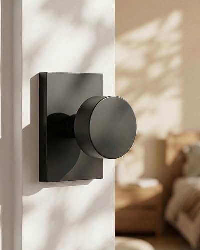 Goldenwarm Black Passage Door Knob for Closet, Interior, Heavy Duty 1 Pack