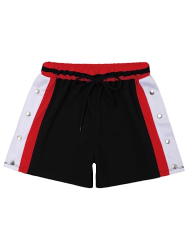 Lightweight Tear Away Sport Shorts for Kids Boys Elastic Drawstring Press Button Shorts for Workout3