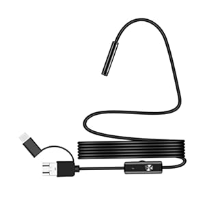 Telefoon endoscoop mini flexibele endoscoop camera 7mm inspectie camera 2m semi rigide kabel voor Android smartphone pc…