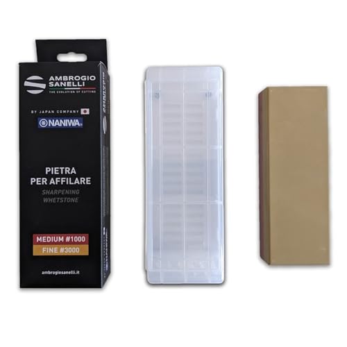 PIETRA A IMMERSIONE: Questa pietra affilacoltelli Sanelli Ambrogio necessita di immersione prima dell'utilizzo per attivare le proprietà abrasive della pietra.