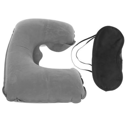 Set 2 Almohadas inflables algodón 42.5x26 cm portátil miniatura 1