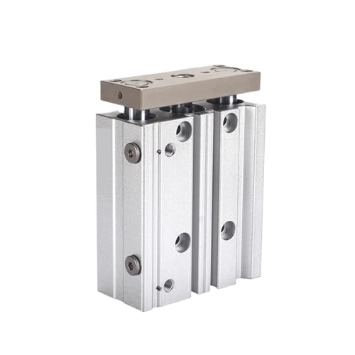 Vérin pneumatique magnétique TCM à trois tiges et course 100mm