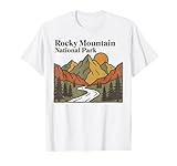 Parc national des montagnes Rocheuses avec motif montagnes. Montrez votre amour de la nature, de la randonnée, du camping et de l'extérieur.