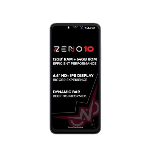 itel ZENO 10|6.6" HD+ Display with Dynamic Bar| 4GB RAM + 64GB ROM, Upto 12GB RAM with Memory Fusion|Octacore Processor|8MP AI Dual Rear Cam|5000... - Image 3