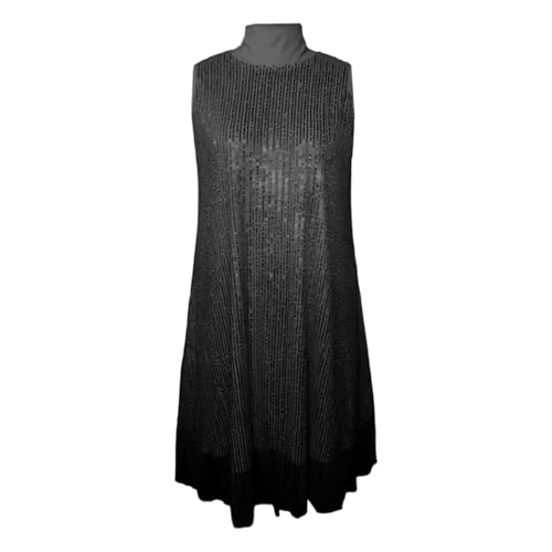 Robe à paillettes élégante col rond vêtement de soirée premium mini