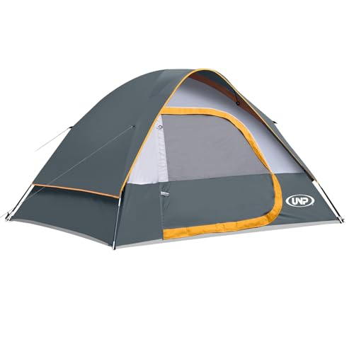 Camping Tent 4 Person, Waterproof Windproof Tent with Rainfly Easy Set up-Portable Dome Tents for Camping