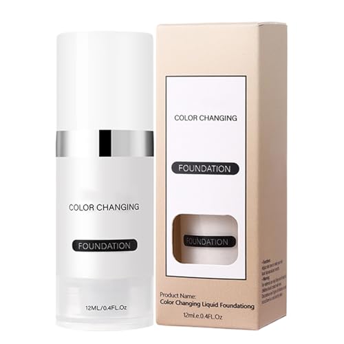 Base De Maquillaje Cambiante De Color Para Mujer,Cobertura Duradera Y Resistente - Base Líquida Hidratante Y Ligera Para Mujeres Con Piel Seca Grasa O Sensible Para Gimnasio Viajes O Citas