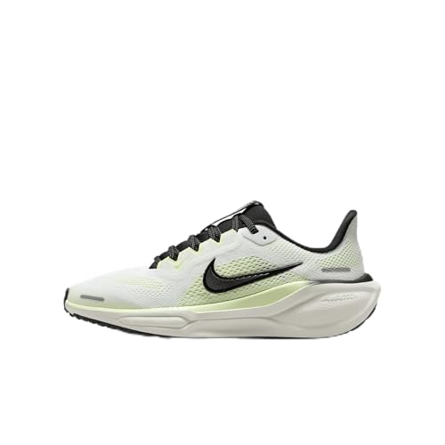 Nike Pegasus 41 Big Kids' Road Running Shoes (FN5041-102, White/Barely Volt/Vintage Green/Black) Size 4.5