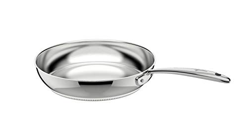 Lagostina Accademia Lagofusion Poêle en Acier Inoxydable 18/10 Ø 28 cm, Casserole Induction, Gaz et Four jusqu'à 250 °C, Extérieur Poli et Intérieur Satiné, Poignée Rivetée, Fond 5 Couches