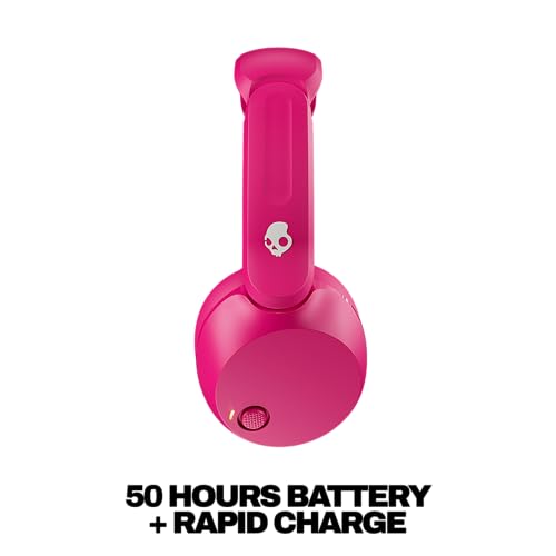 Image of Skullcandy Icon 180 Wireless On-Ear Bluetooth Headphones, Up to 50 Hours Battery, Lightweight and Travel Ready, Secure Fit, Sweat and Water Resistant, Microphone iPhone Android - Crazy Pink