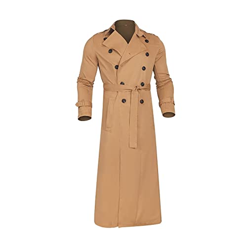 Image of Windproof Men'trench Coat Warm Peacoat Soft for Vacation