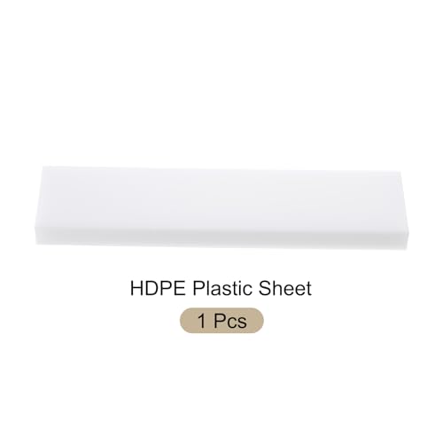 Image of 12 inch x 3 inch x 3 /4 inch HDPE Plastic Sheet, High Density Polyethylene Sheet Cutting Board White Solid Block, [for DIY, Home Floor]