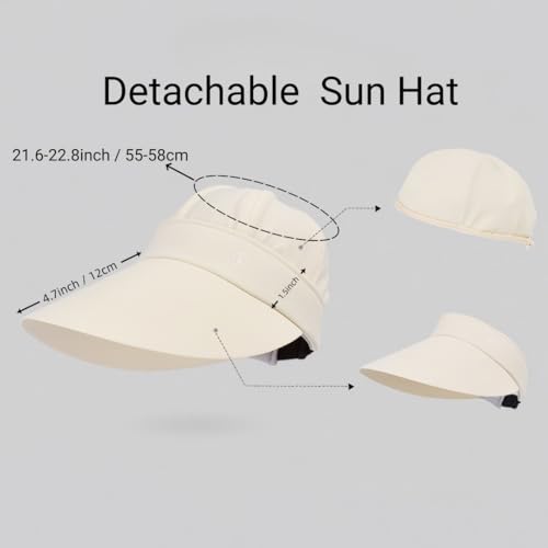 Gorro femenino con visera desmontable para sol miniatura 7