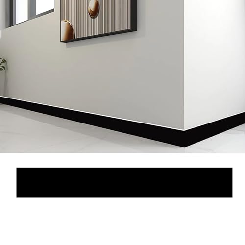 dabin007 Paquete de 5 Rodapié suave, rodapié, tira autoadhesiva de PVC, cinta de sellado de juntas, tira flexible de curva, se puede cortar a medida, rodapié impermeable para cocina y baño