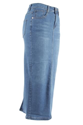 Fashion2Love Women's Juniors Long Pencil Stretch Denim Skirt (247-SKT)2