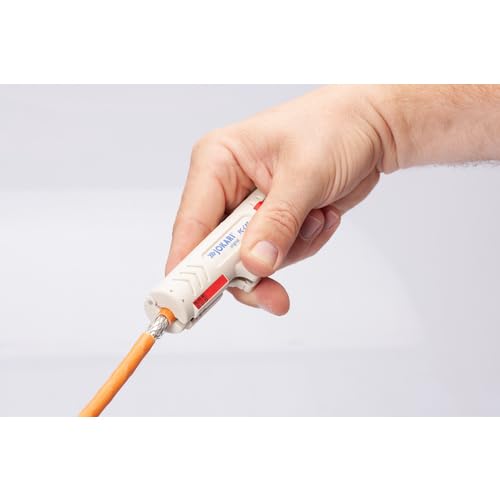 JOKARI 30161 Entmanteler für Netzwerkkabel mit dünner Auߟenisolierung, weiss L 124 x B 35 x H 25 mm