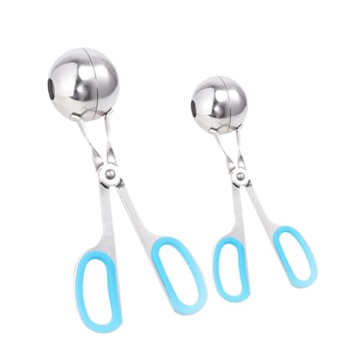 ULTECHNOVO 2pièces Pince à Boulettes De Viande Acier Inoxydable Pratique Pour Cuisine Lot De s Et Bleu Pour Préparer Boulettes De Viande Poisson Crevettes