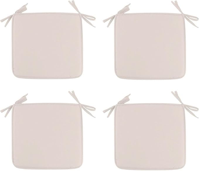Coussin de chaise 38x38 cm beige en mousse haute densité pour jardin