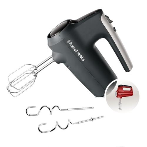 Russell Hobbs Frullatore a Mano (Frusta per Dolci, 5 Velocità + Turbo, Fruste e Ganci per Impasto...