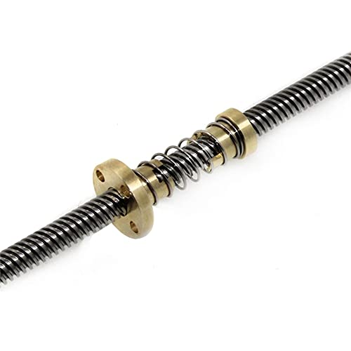 Lysee 3D Printer Parts & Accessories - Elimination Gap Thrseaded Rod Lead Screw Spring Loaded 3D Printer Parts DIY Motor T8 Anti Backlash Brass Nut - (Color: Lead 8mm)