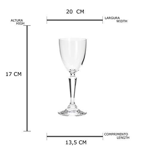 Conjunto de 6 Taças para Licor de Vidro Sodo-Cálcico Rojemac Transparente