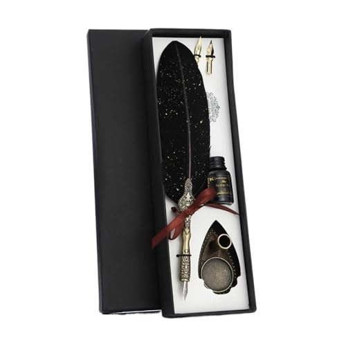 Stylo plume de calligraphie rétro encre noire dessin artistique écriture manuscrite