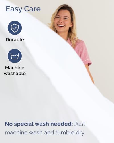 Image of CGK Unlimited Extra Deep Flex Top Split Head King Sheet Set - 6 Piece Breathable and Cooling Sheets - Hotel Luxury Bedding for Women, Men, Kids & Teens - Easy Secure Fit - Extra Deep Pockets - White