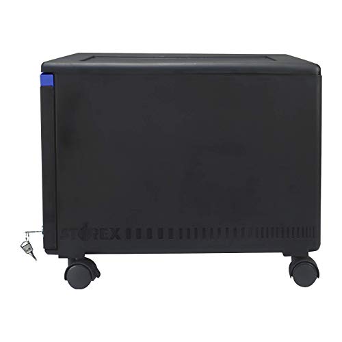 Storex 61269U01C File Cabinet, 1-Drawer, Black/Blue #TOP5