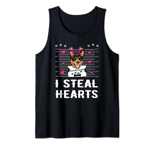 Australian Kelpie I Steal Hearts Funny Dog Valentines Day Camiseta sin Mangas