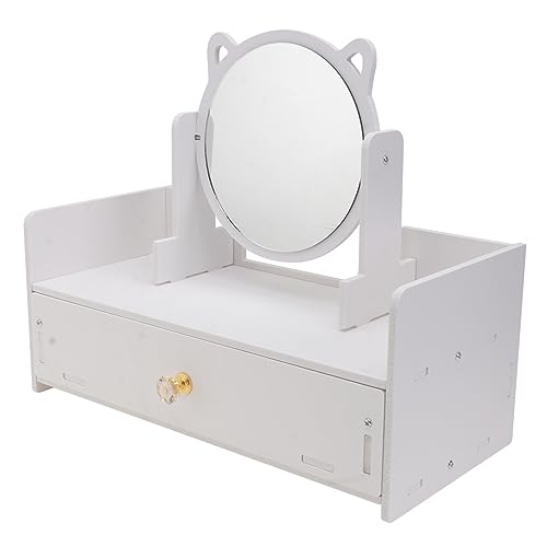 Espejo de maquillaje compacto BESPORTBLE con almacenamiento