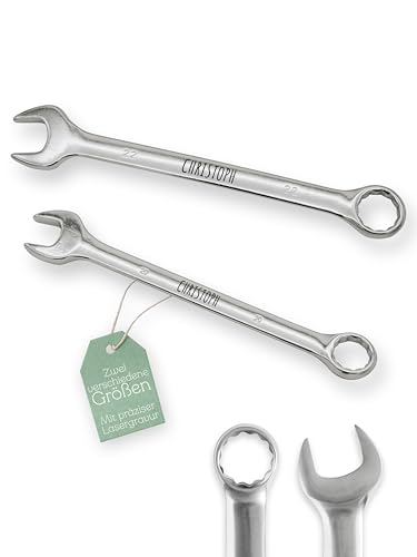 Abenteuernah Schraubenschlüssel, Werkzeug personalisiert, Personalisierter Schraubenschlüssel, Papa Geschenk, Vatertagsgeschenk, Maulschlüssel individualisiert (Name, 22mm)