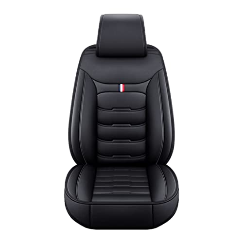 Car Seat Covers Fit for Chevrolet Impala Limited 2014-2016 2 Front Seats Standard Wear-resistant Non-Slip Waterproof Faux Leather Vehicle Cushion Cover Protectors Car Interior Accessories (Black)