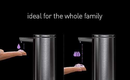 Simplehuman 9 Oz. Touch-Free Rechargeable Sensor Liquid Soap Pump Dispenser, Matte Black #TOP7