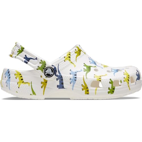 Image of Crocs Unisex-Child Classic Graphic Clog, Dinosaur, 7 M US Toddler