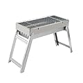 ELIMUH Camping Barbecue Stove,Portable BBQ Grill Charcoal Grill for Outdoor Cooking Kitchen and Patio Backyard Barbecue,14.1 * 7.8 * 11.8inch