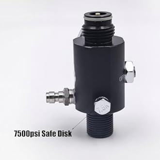 Aopkeo Adjustable Compressed Air Regulator Dual Gauge Pneumatic Air Valve Input 4500psi, Output 0 to 3000psi, M18*1.5, 5/8"-18UNF for Paintball Airsoft PCP (M18*1.5)