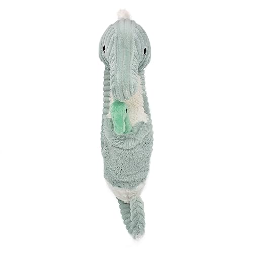 Les DÉGLINGOS Ptipotos by Plüschtier Papadou der Seepferdchen, Minze – Original – Schmusetuch ideal ab der Geburt – Geschenkidee zur Geburt – weiches Plüschtier – Minze