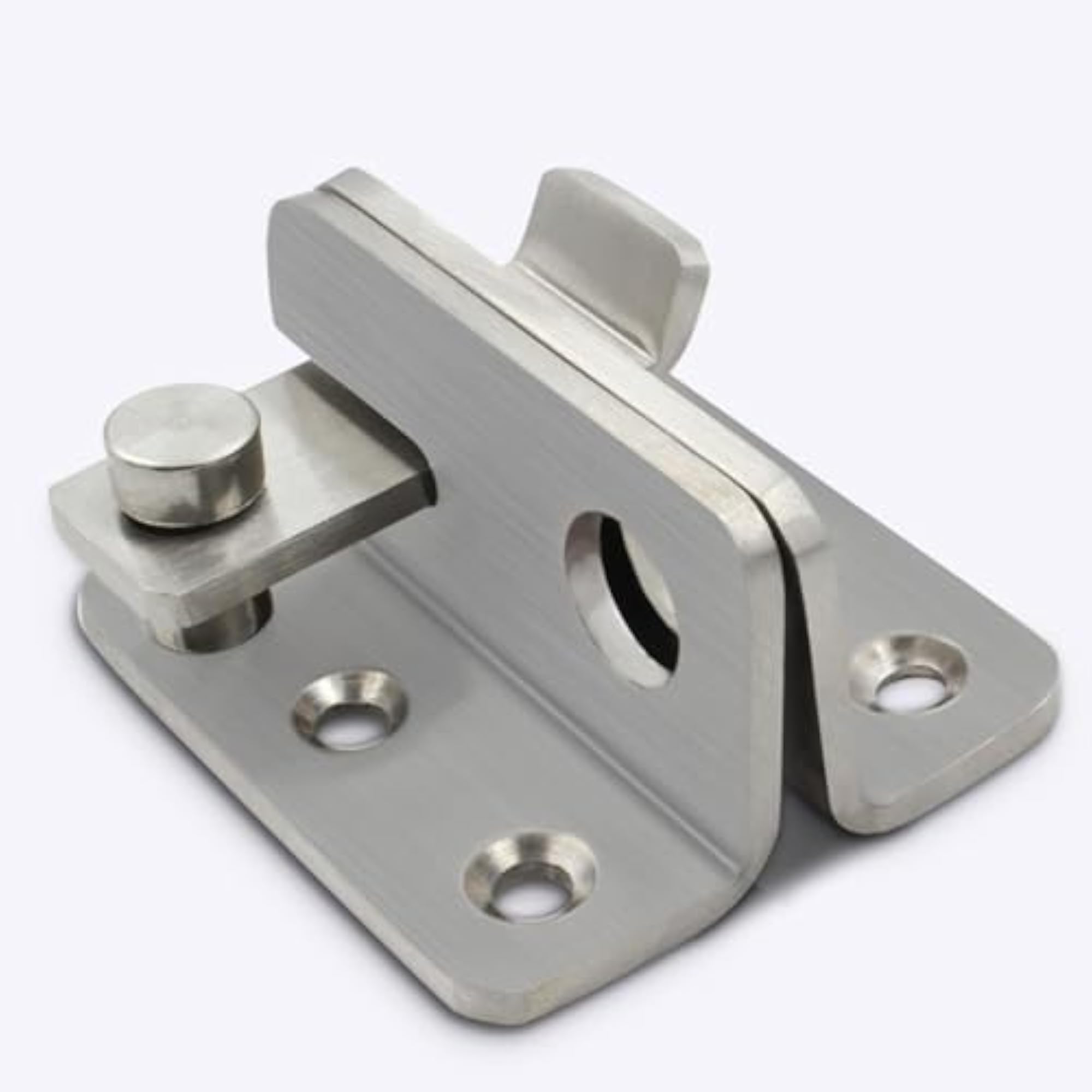 Flip Latch Gate Latch Hardware Safety Door Lock Catch, Silver