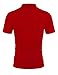 Mens Casual Basic Turtleneck T Shirt Slim Fit Pullover Lightweight Short Sleeve Tops Red S