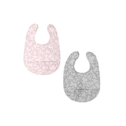 TOUS BABY - Lot de 2 bavoirs plastifiés de la collection Home Kaos pour votre bébé. Rose et bleu ciel. (0/36 mois) - Rose - standard