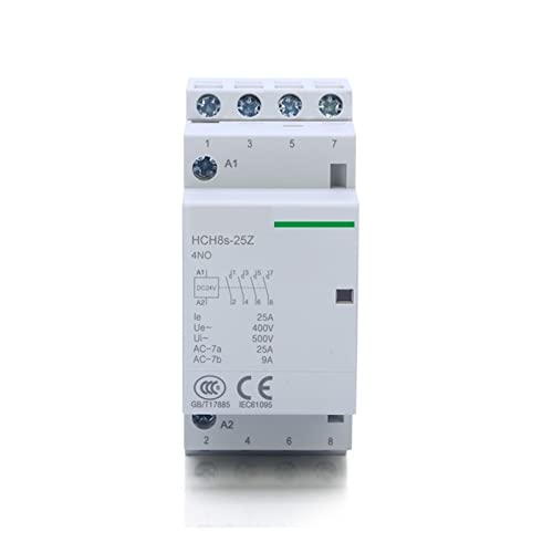 Contacteur cc 4P 25A 4NO DC24V rail Din automatique résidentiel