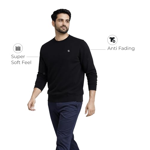 Image of MANE AND MINI Men's Fleece Crew Neck Full Sleeves Sweatshirt
