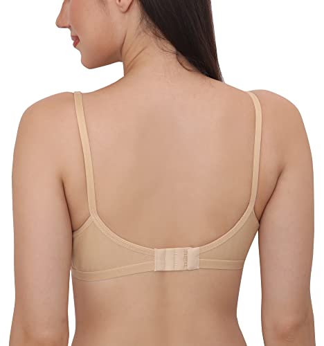 Image of GLAMORAS Women's Soft Poly Cotton Non Padded Wirefree Everyday T-Shirt Bra with Adjustable Straps | Seamless Cups Full Coverage Bra for Women Daily Use | Size 32-40, B, C & D Cup