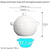 Creativity Home Casserole Dish, 37.1 ounce Spherical shape Casserole Dish With Lid, Oven to Table Porcelain Serving Handles, for Dinner and Party, Dishwasher and Microwave Safe 7.6 INCH #1