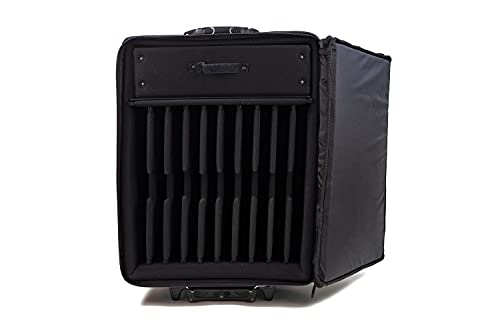 MCY MXLTLUG 10 Laptop Storage Roller Bag Up to 10 Laptops for School Business Gaming Laptops - Black, 17x22x12 inches
