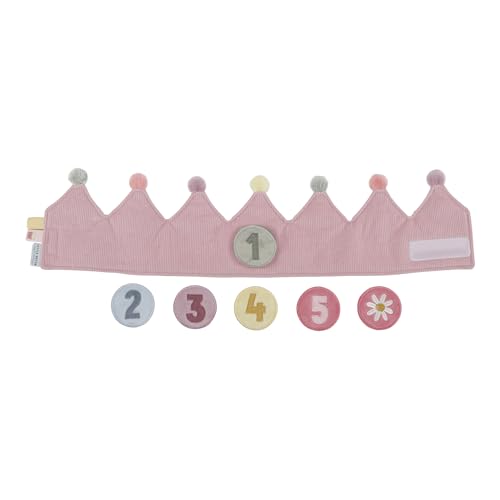 Miniatura 4 de Little Dutch - Corona De Cumpleaños De Tela Para Niños Con Números Intercambiables 1-5 Flor - Rosa