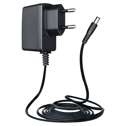 Adaptador de corriente de 5 V 1 A/1000 mA, AC 100-240 V 50/60 Hz a CC 5 V 1 A/1000 mA 5W 5,5 x 2,1 mm conector de pared, positivo medio, cable de 1,8 m de largo para un uso estable y flexible,