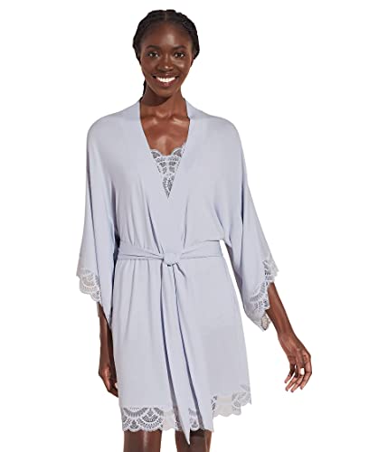 Eberjey Mariana The Mademoiselle Kimono-Bademantel für Damen, Eisblau, X-Large Eberjey Mariana The Mademoiselle Kimono-Bademantel für Damen, Eisblau, X-Large