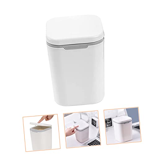 Caneca de basura mini rectangular blanca SOLUSTRE miniatura 5