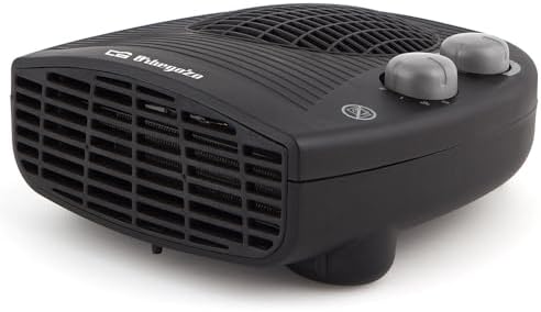 Orbegozo FH 5028, Calefactor bajo consumo, 2000 W, control ajustable de la temperatura mediante termostato, protección contra sobrecalentamiento, luz ...